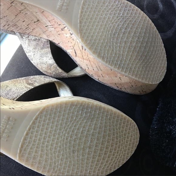 New stuart weitzman cork wedge thongs sandals 7.5 - Picture 6 of 6
